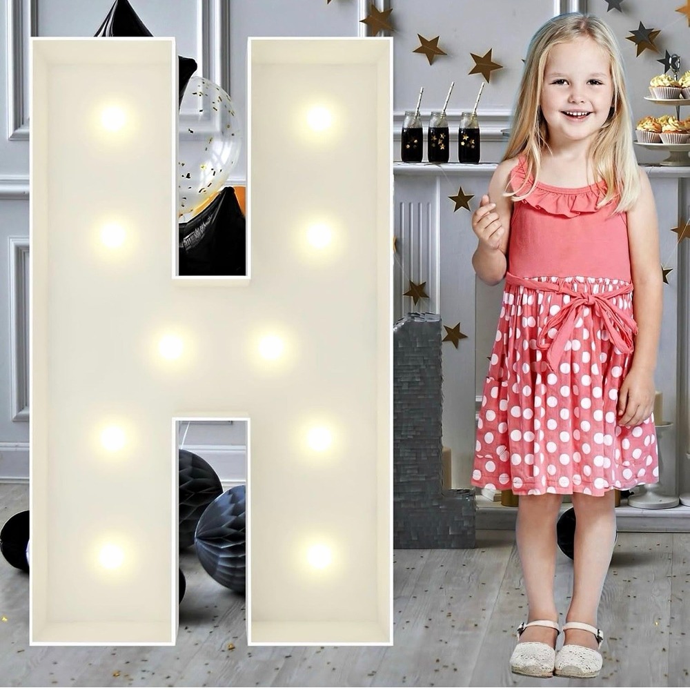 3ft marquee letter H , large light up letter for birthday party decor